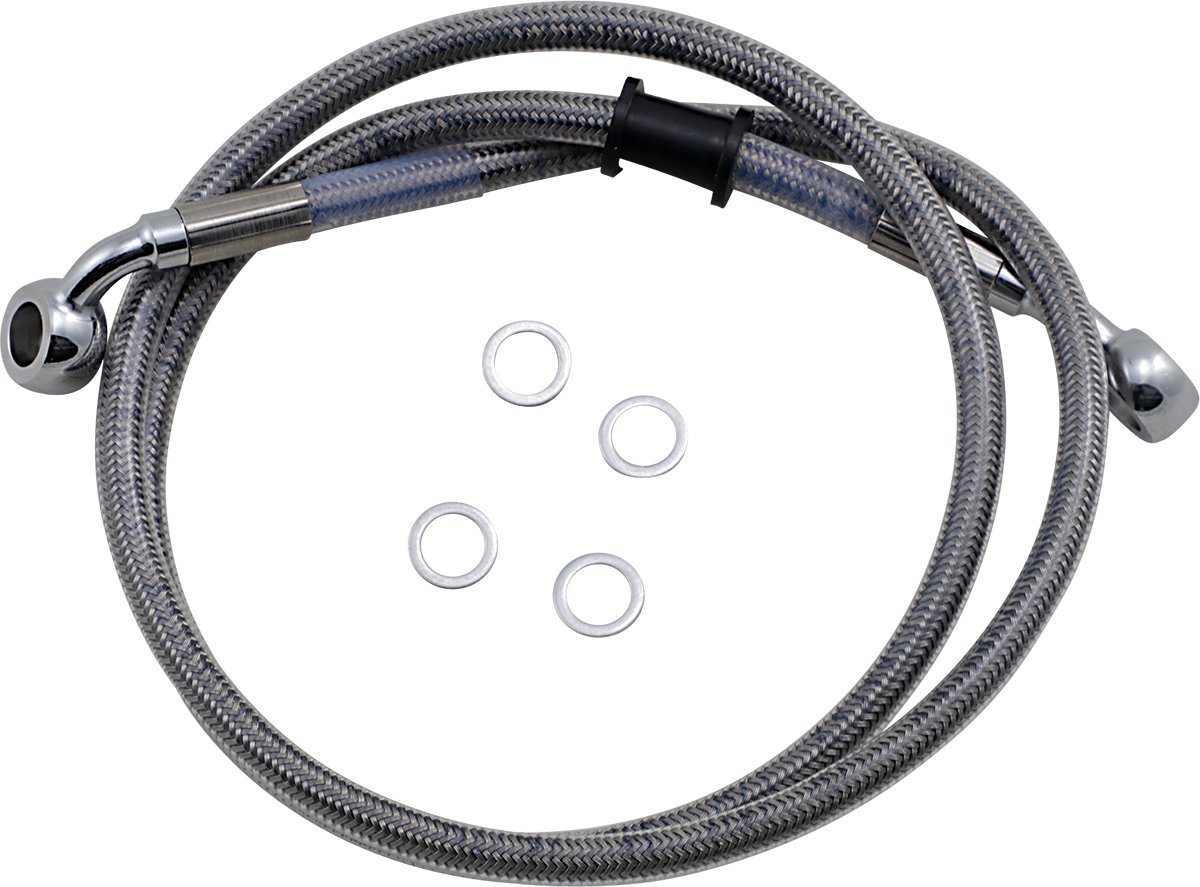 DRAG SPECIALTIES Brake Line - Front (Upper) - Stainless Steel 618606