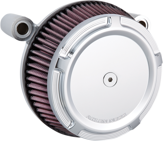 ARLEN NESS Beveled Synthetic Stage-1 Air Cleaner - Chrome 50-845