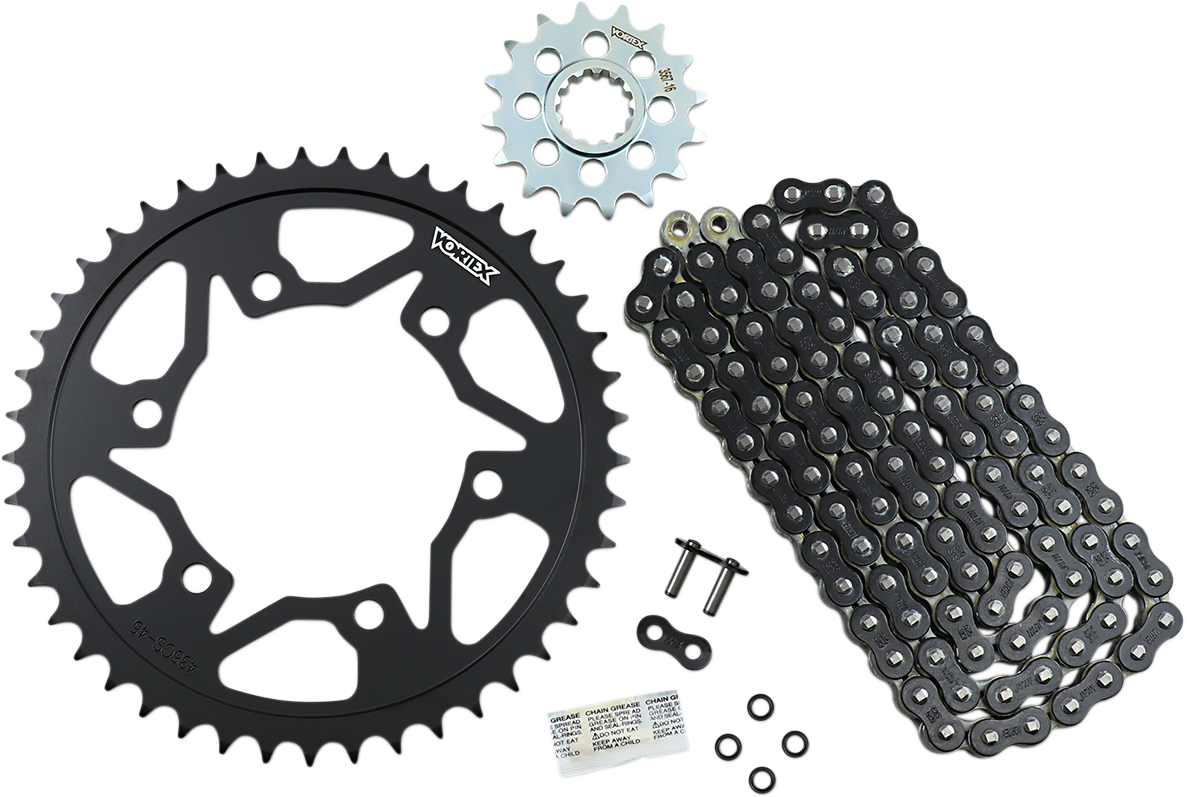 VORTEX Chain Kit - Black - Yamaha - FZ-09 CK6453