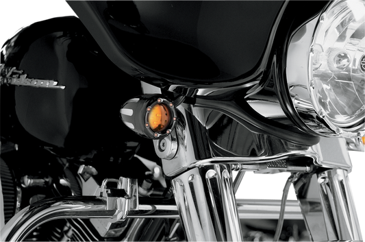 ARLEN NESS LED Deep Cut Signals - Black/Amber - Amber Ring 12-753