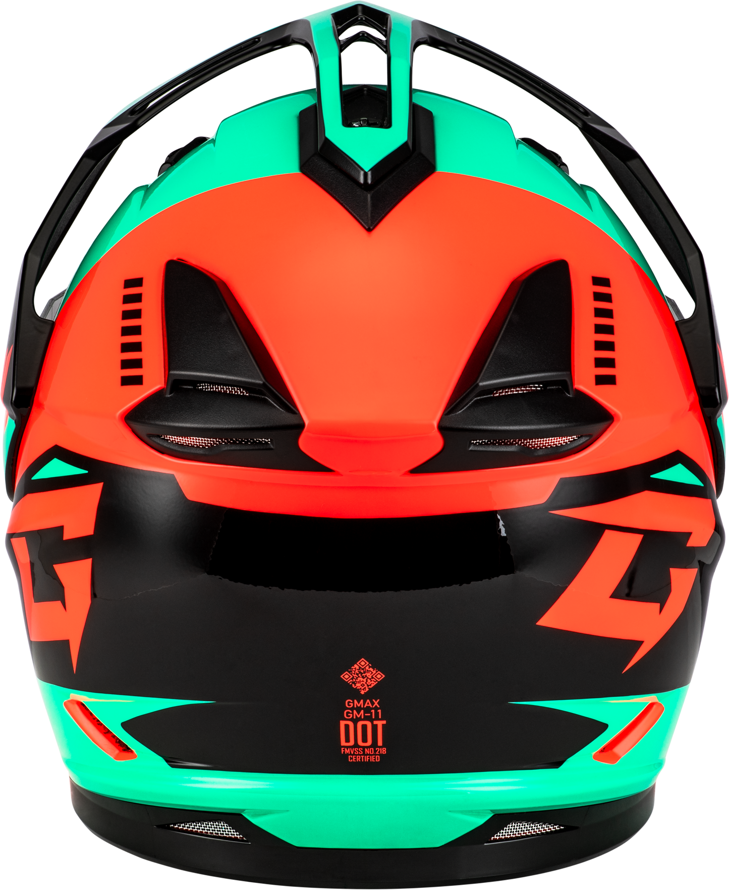 Gm 11s Ronin Snow Helmet W/ Elec Shld Black/Aqua/Coral 2x