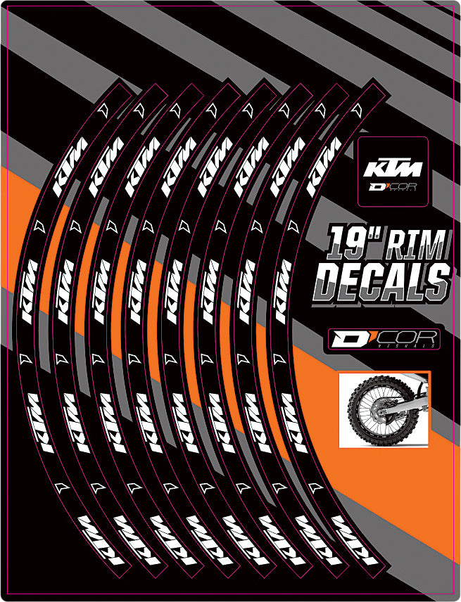 Rim Decals 19" Ktm Logo Rear