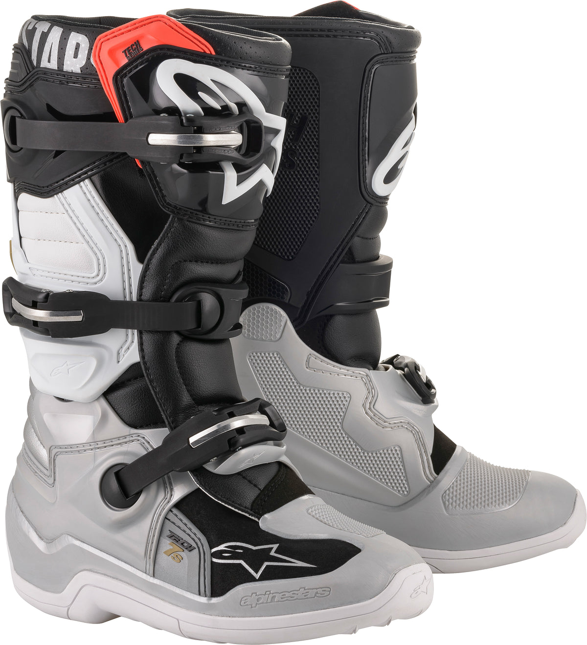 Tech 7s Boots Black/Silver/White/Gold Sz 02