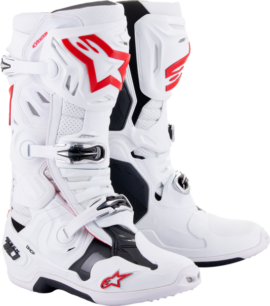 Tech 10 Supervented Boots White/Bright Red Sz 10