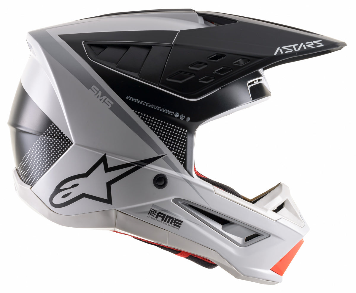 S M5 Rayon Helmet Matte Light Grey/Blk/Slvr Xs