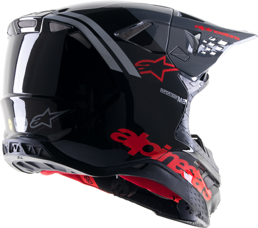 S M8 Radium 2 Helmet Black/Neon Red 2x