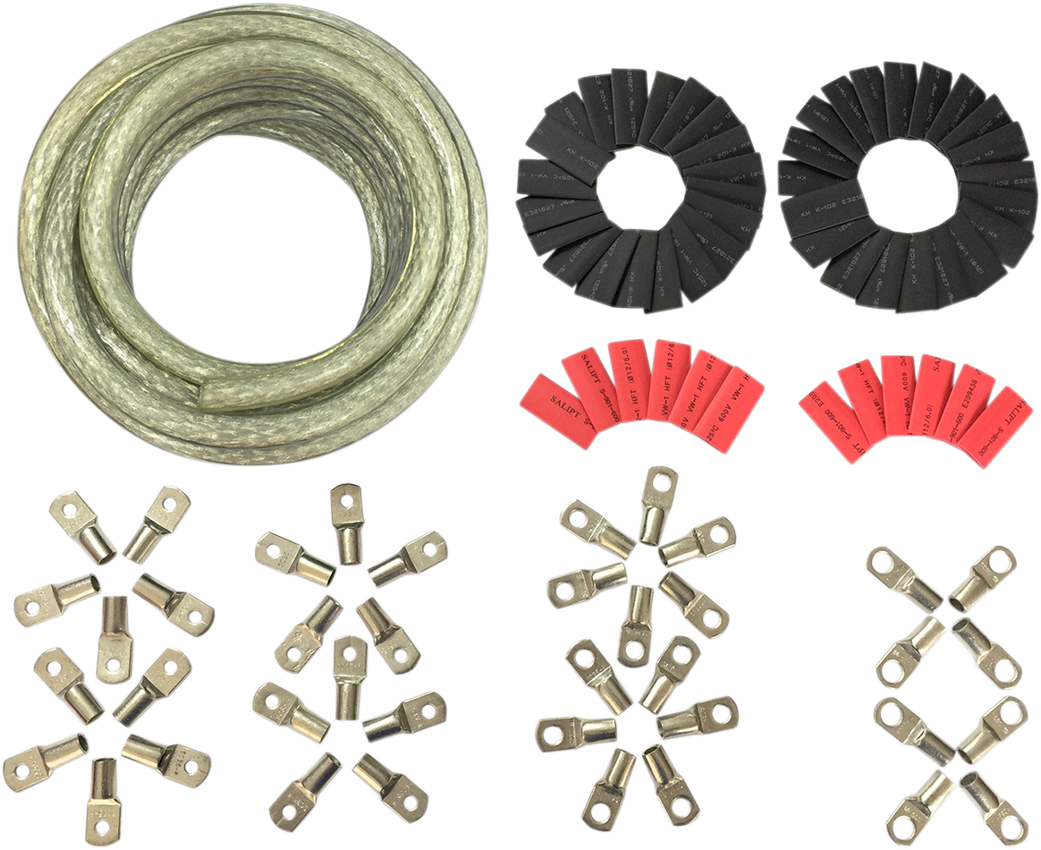 DRAG SPECIALTIES Custom Battery Cable Kit  - Harley Davidson - Clear E25-0092CK