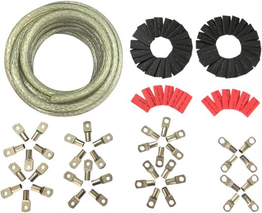 DRAG SPECIALTIES Custom Battery Cable Kit  - Harley Davidson - Clear E25-0092CK