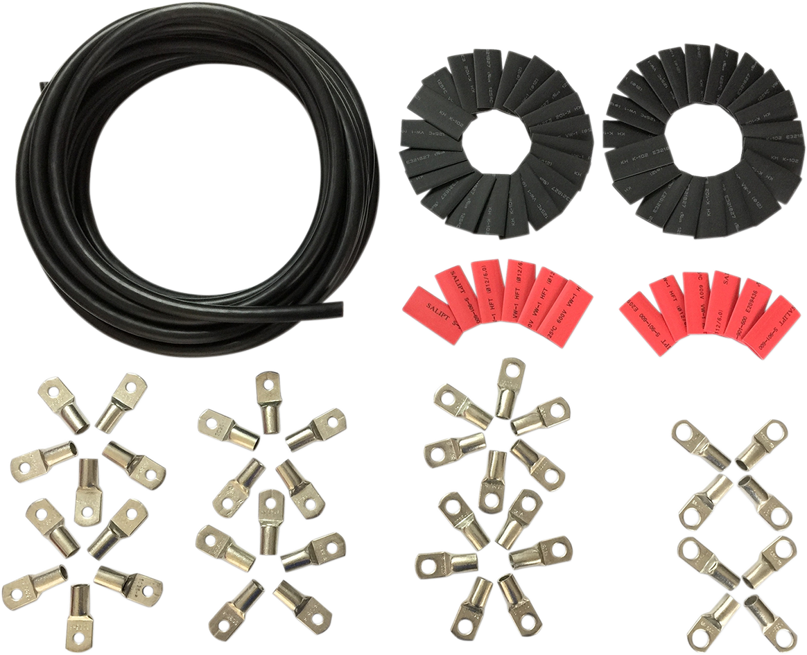 DRAG SPECIALTIES Custom Battery Cable Kit  - Harley Davidson - Black E25-0092BK