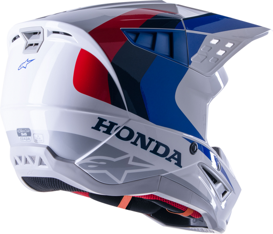 Honda S M5 Helmet White/Blue/Red Glossy Md