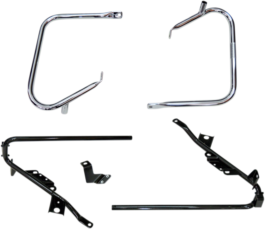 DRAG SPECIALTIES Saddlebag Support Kit - '97-'08 FLT - Chrome 21026