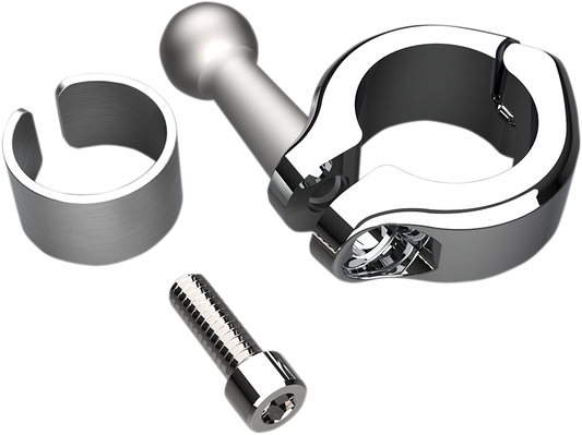 CIRO Ball Mount - Aluminum Clamp - 7/8" - 1" Handlebars - Chrome 50128