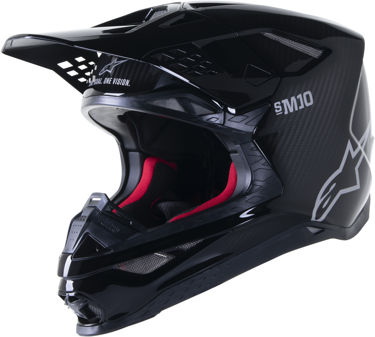 Supertech S M10 Solid Helmet Black Glossy/Carbon 2x