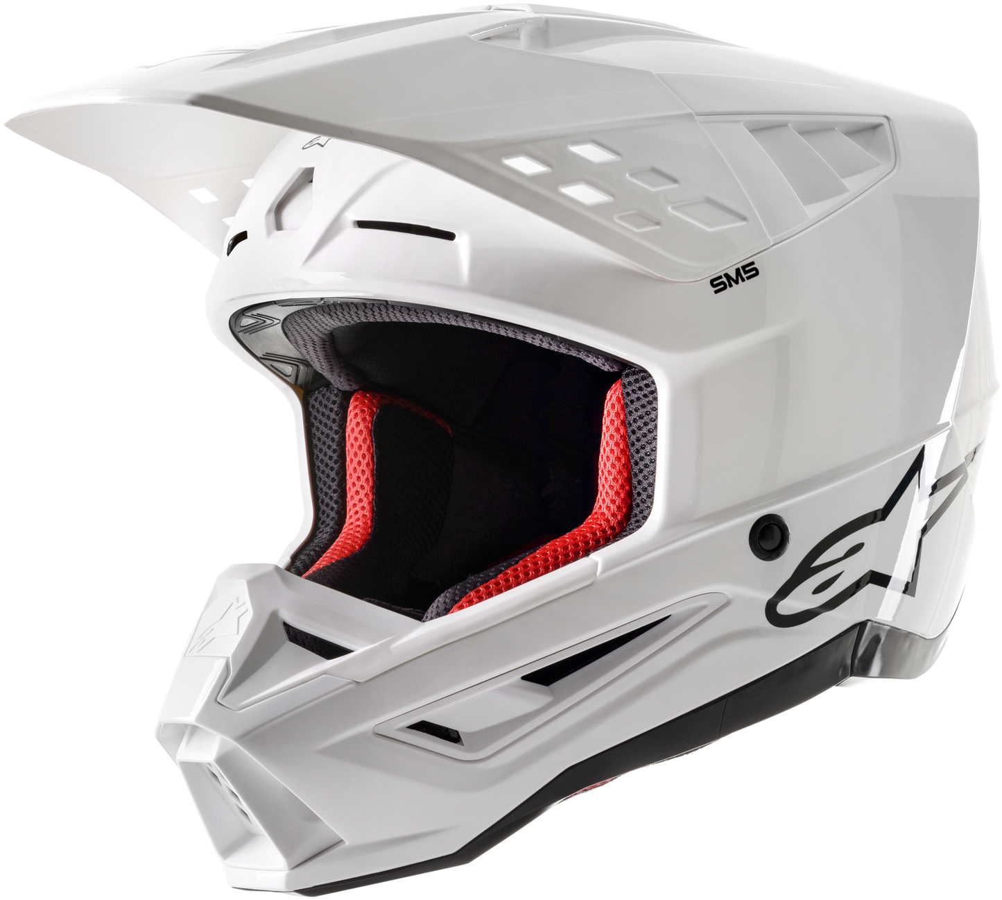 S M5 Solid Helmet White Glossy Sm