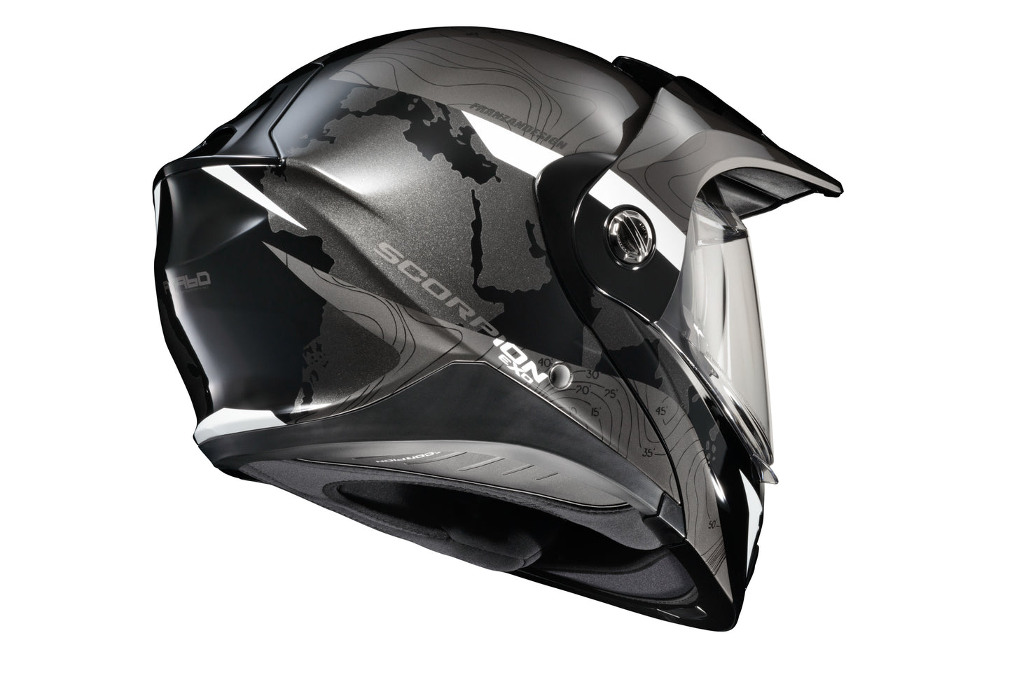 Exo At960 Modular Helmet Topographic Black/White 2x