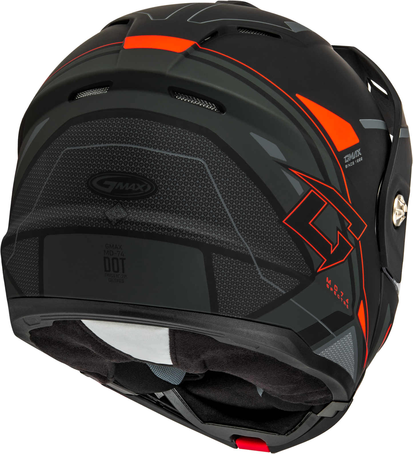 Md 74s Spectre Snow Helmet W/ Elec Shield Matte Black/Red Md