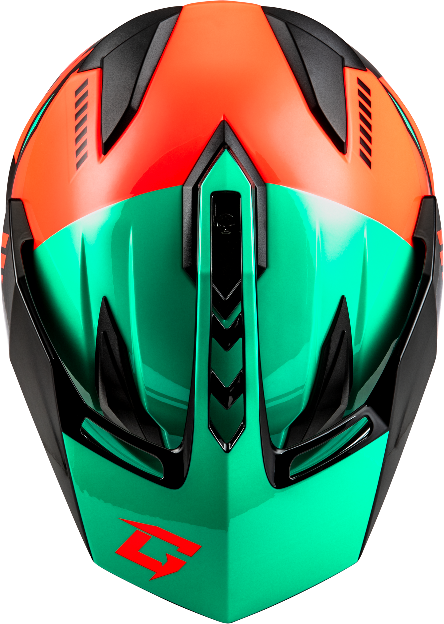 Gm 11s Ronin Snow Helmet W/ Elec Shld Black/Aqua/Coral Lg