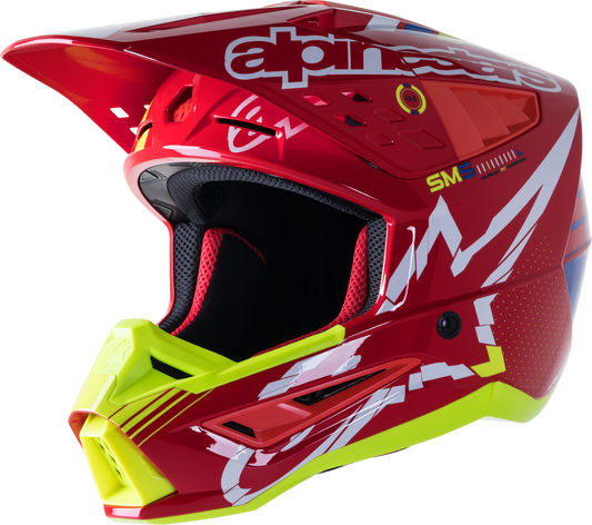 S M5 Action Helmet Red/White/Yellow 2x