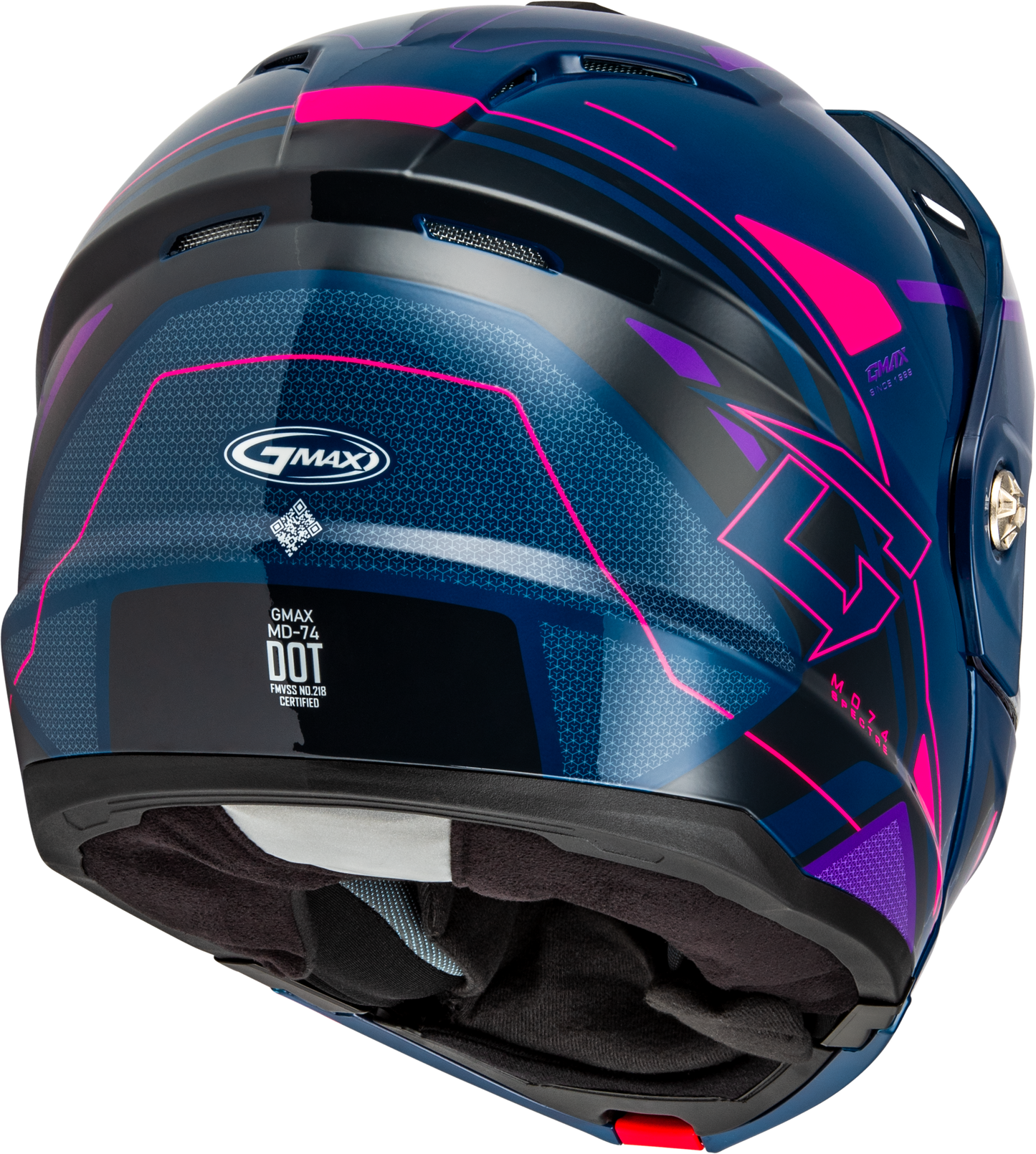 Md 74s Spectre Snow Helmet W/ Elec Shld Blue/Pink/Purple Xs