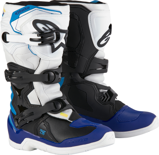 Tech 3s Youth Boots Wht/Blk/Enamel Blue Sz 7