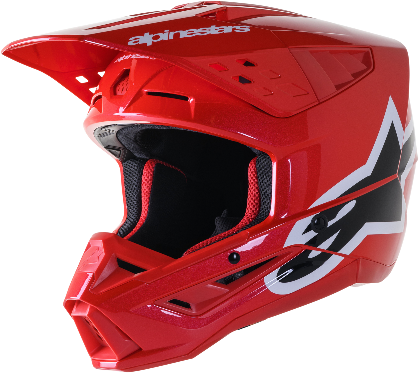 S M5 Corp Helmet Bright Red Glossy Lg