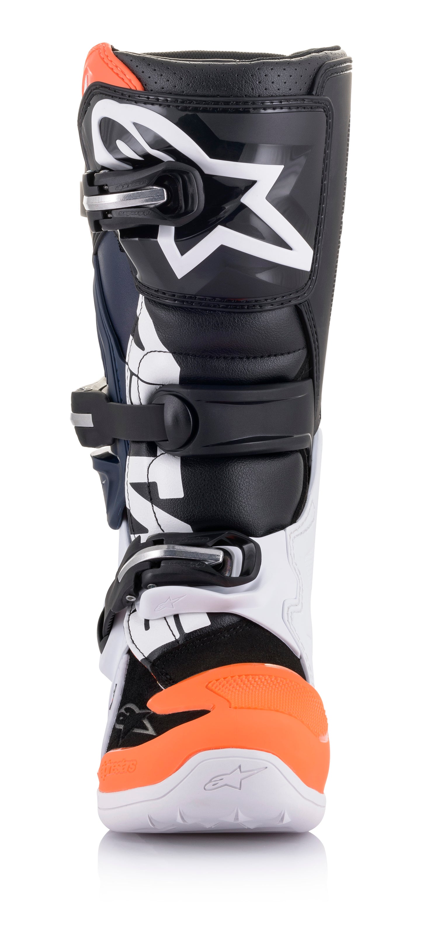 Tech 7s Boots Black/White/ Orange Fluo Sz 05