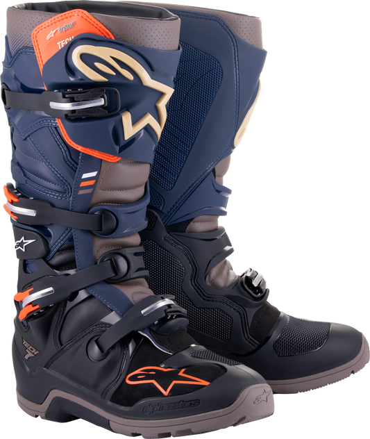 Tech 7 Enduro Drystar Boots Blk/Ngt Nvy/Wm Grey Sz 7