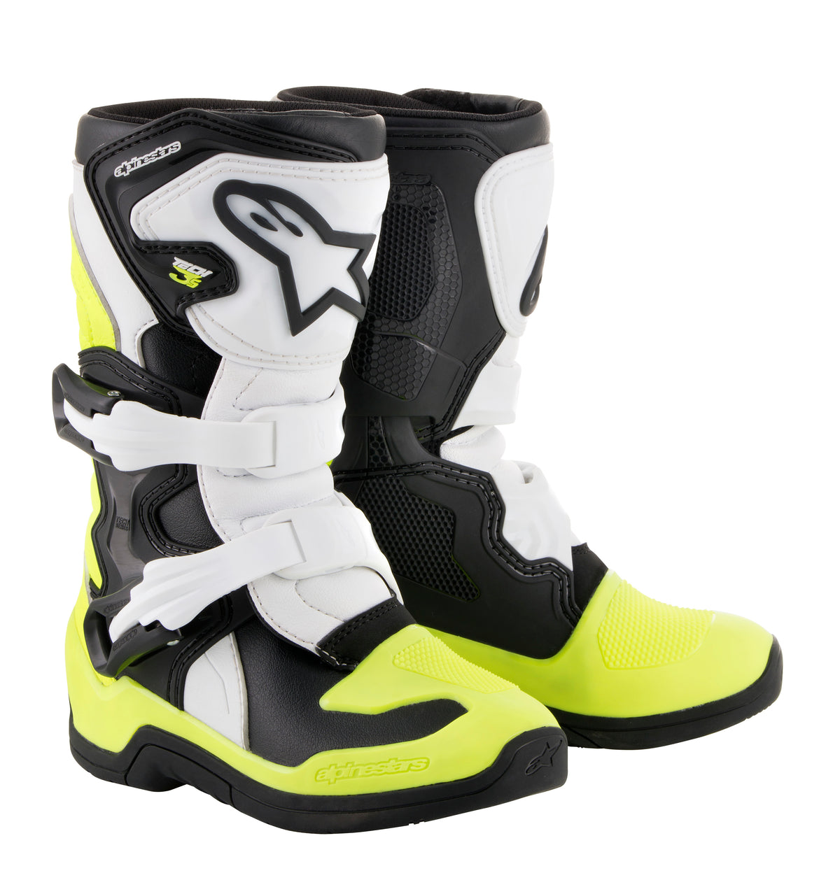 Tech 3s Boots Black/White/Yellow Sz Y12