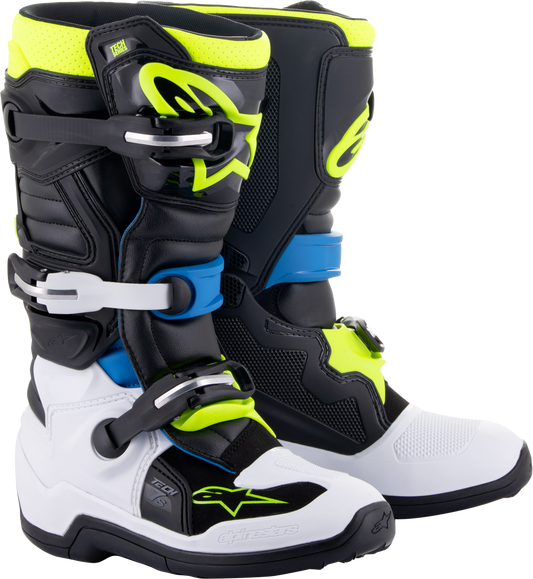 Tech 7s Boots Blk/Enamel Blu/Fluo Yel Sz 8