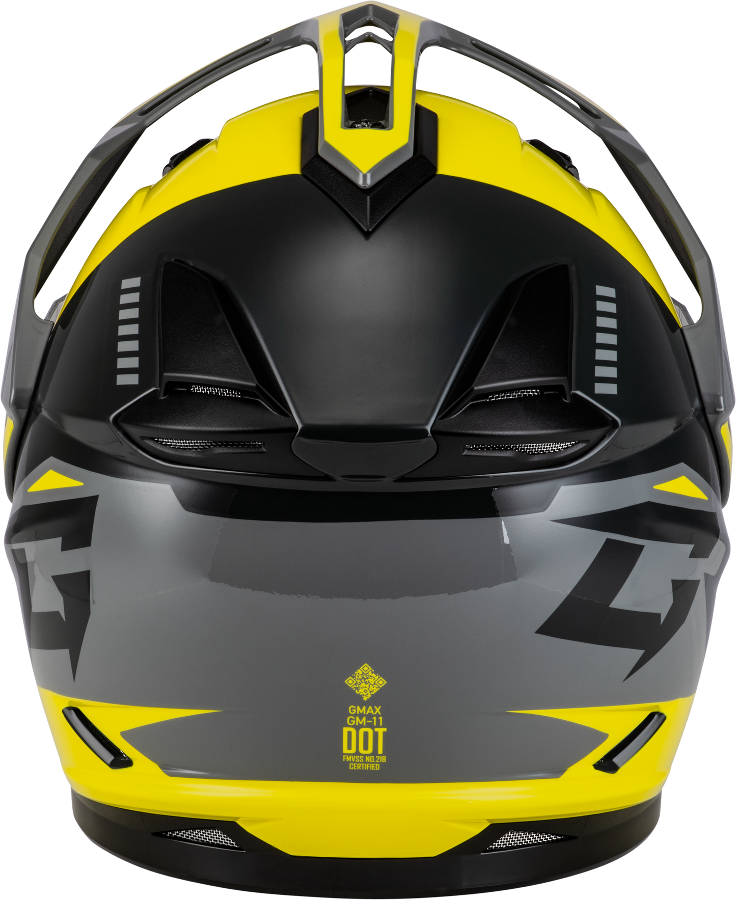 Gm 11s Ronin Snow Helmet W/ Elec Shld Yellow/Slvr/Grey Lg