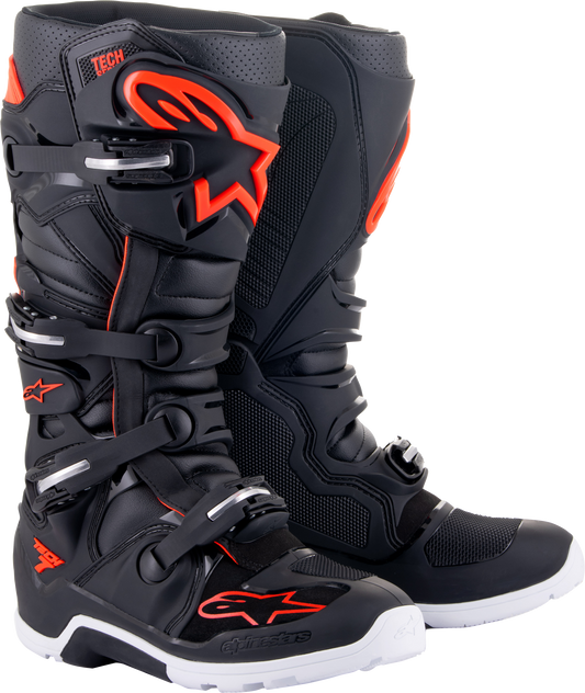 Tech 7 Enduro Boots Black/Red Fluo Sz 16