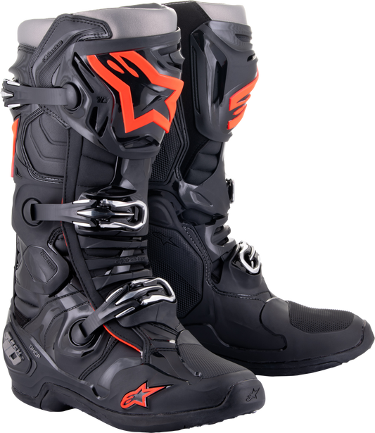 Tech 10 Boots Black/Red Fluo Sz 8