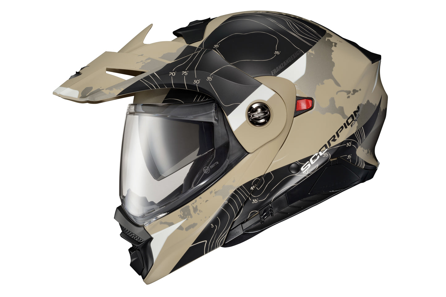 Exo At960 Modular Helmet Topographic Sand/Black 3x