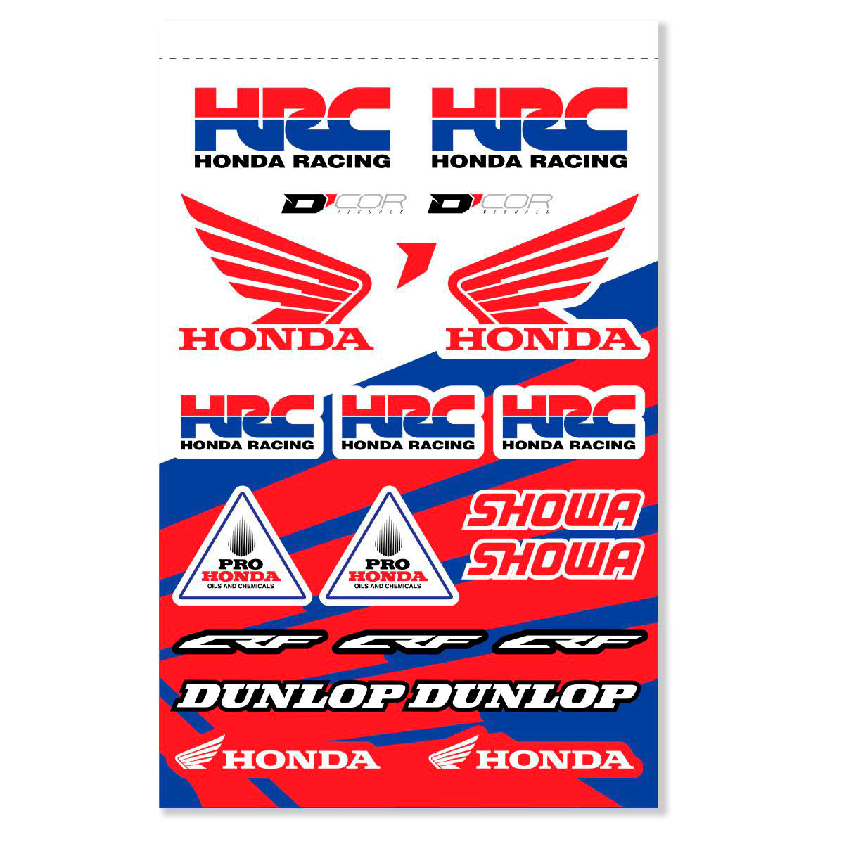 Honda Hrc Decal Sheet 12 Mil