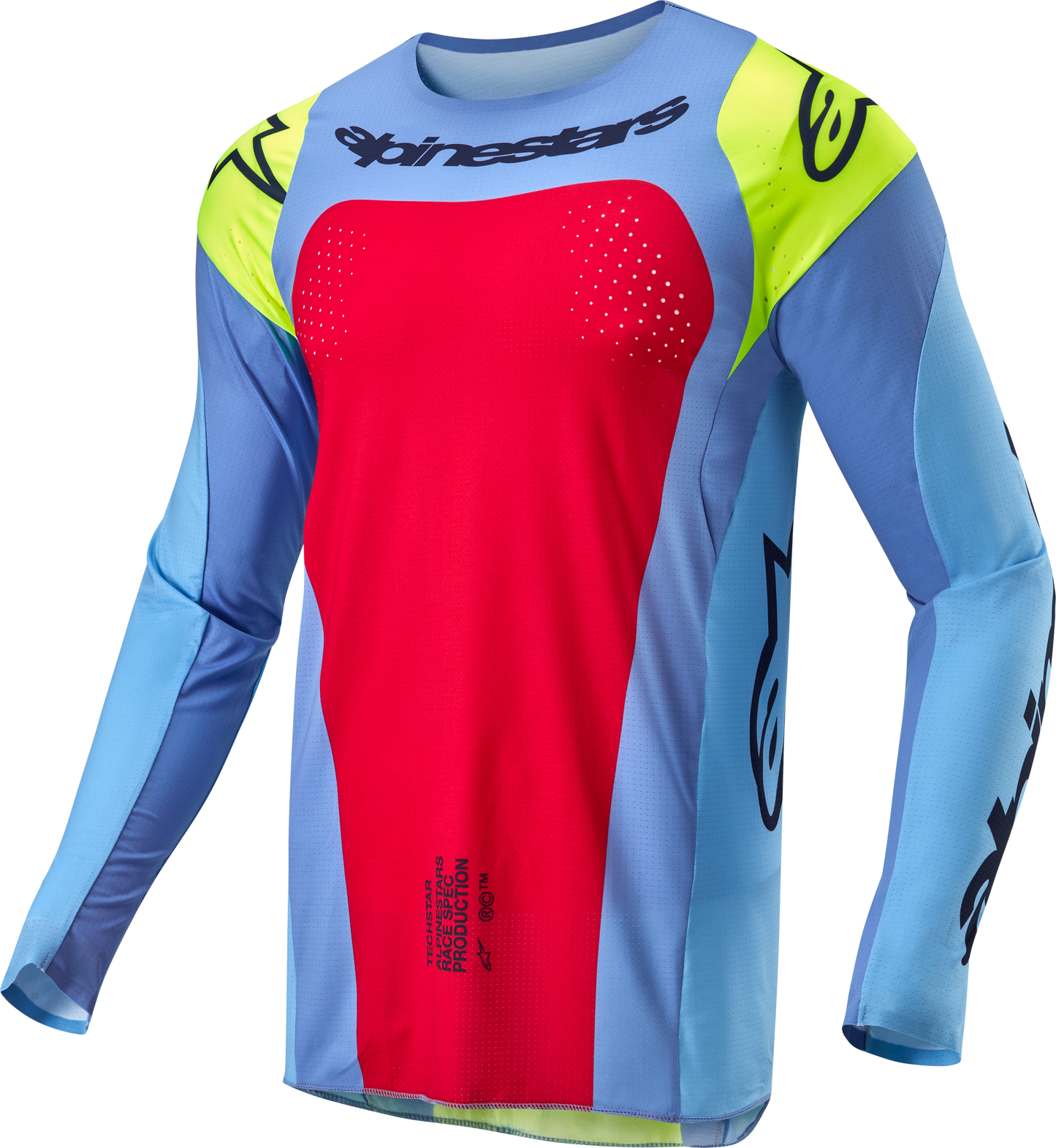 Techstar Ocuri Jersey Lt Blue/Ylw Fluo/Red Berry 2x