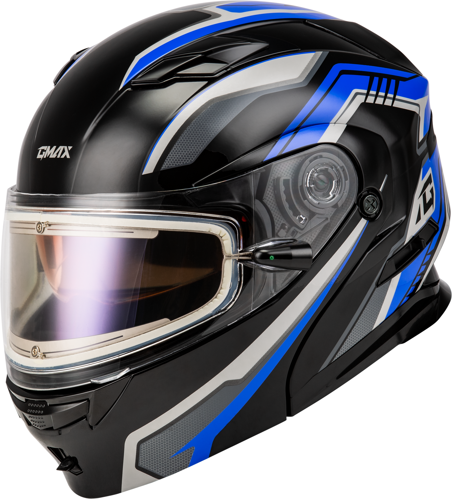 Md 01s Transistor Snow Helmet W Electric Shld Blue/Black 3x