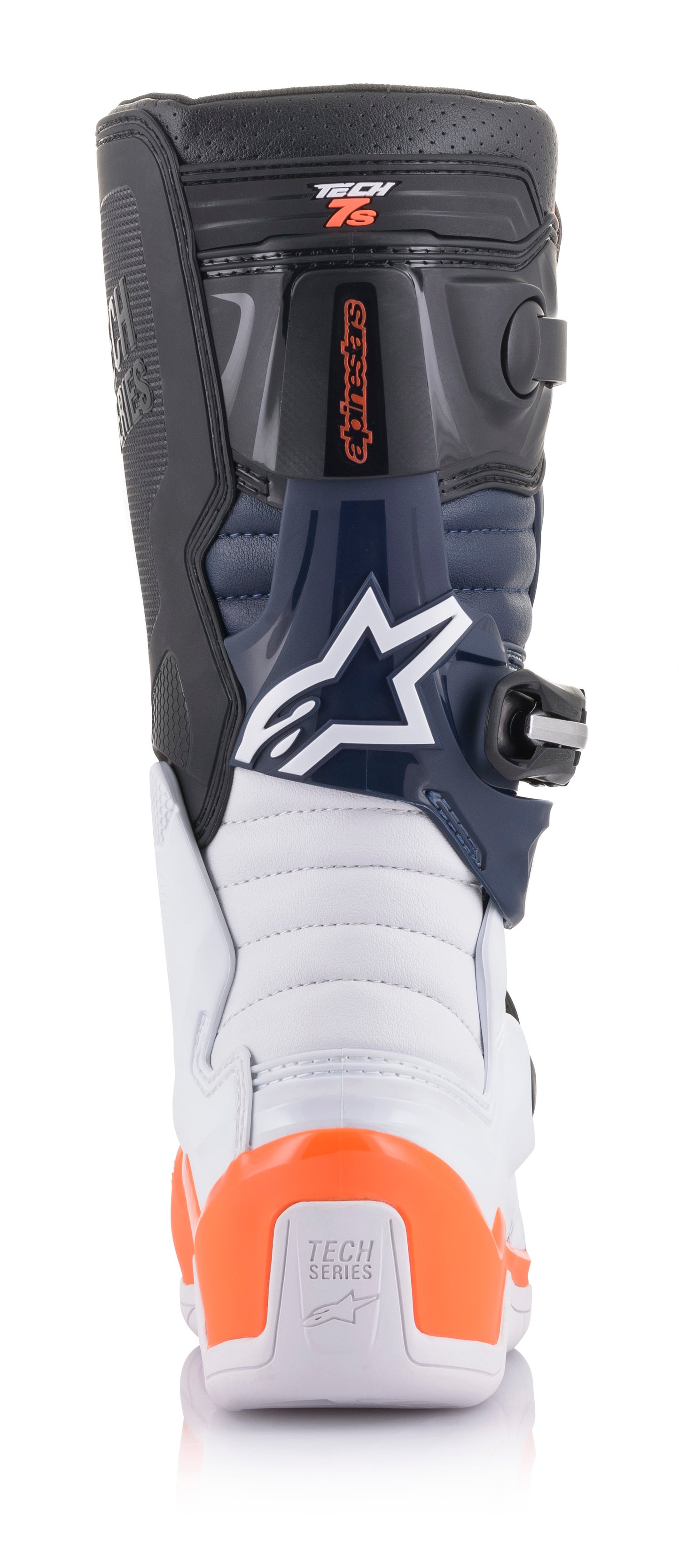 Tech 7s Boots Black/White/ Orange Fluo Sz 05