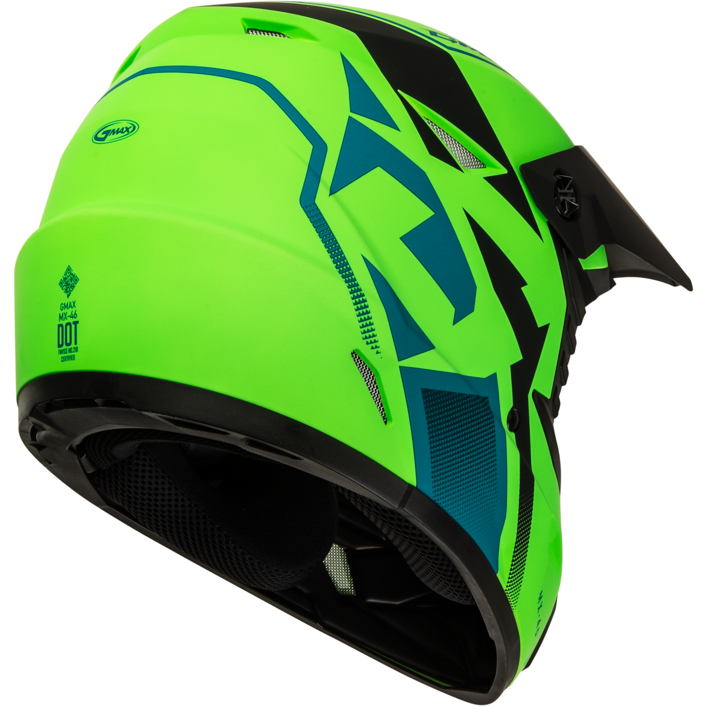 Mx 46 Compound Helmet Matte Hi Vis Green/Blk/Blue Md