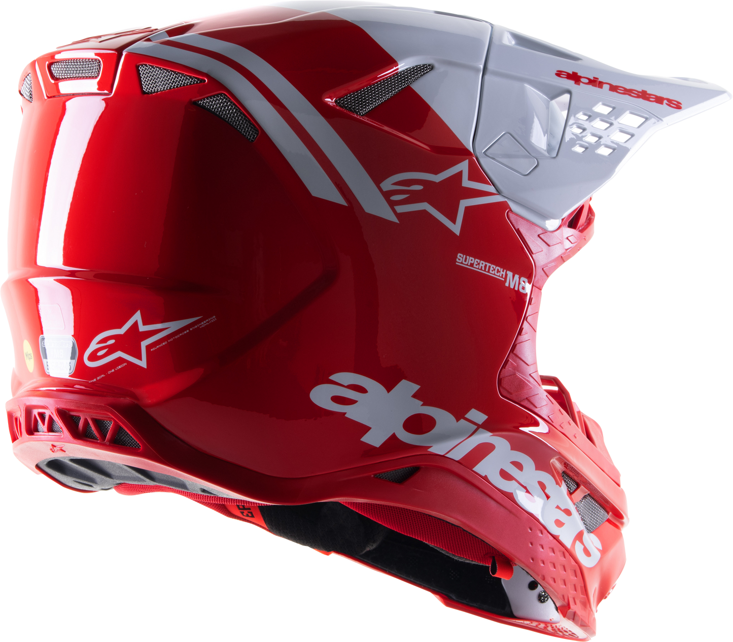 S M8 Radium 2 Helmet Bright Red/White Xs