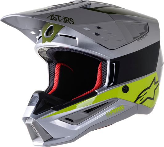 S M5 Bond Helmet Slvr/Ylw Fluo/Mltry Grn Sm