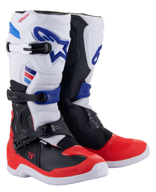Tech 3 Boots White/Red/Blue Sz 16
